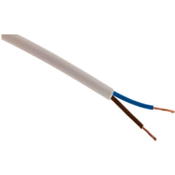 Câble d'alimentation électrique H05VV-F 2x1,5mm² blanc - 5m Zenitech