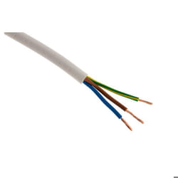 Câble dalimentation - Zenitech - H05VV-F 3G1mm² - Blanc - 5m - Souple