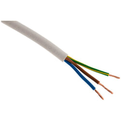 Câble d'alimentation électrique H05VV-F 3G2,5mm² blanc - 5m Zenitech