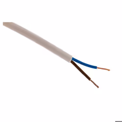 Câble dalimentation électrique H05VV-F 2x1mm² blanc - 10m - Zenitech