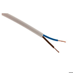 Câble dalimentation électrique H05VV-F 2x1mm² blanc - 10m - Zenitech