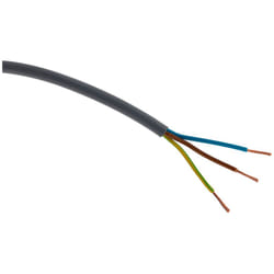 Câble d'alimentation électrique H05VV-F 3G1,5mm² gris - 10m Zenitech