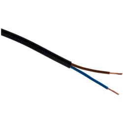 Câble d'alimentation électrique H03VVH2-F 2x0,75mm² - 10m - noir Zenitech