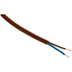 Câble d'alimentation électrique H03VVH2-F 2x0,75mm² - 10m - marron Zenitech