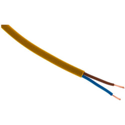 Câble d'alimentation électrique H03VVH2-F 2x0,75mm² - 10m - Or - Zenitech