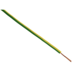 Zenitech - Câble d'alimentation électrique H07VK 1x1,5mm² jaune et vert - 10m