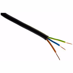 Description générale Câble d'alimentation électrique U1000R2V de 3G2,5mm² noir, idéal pour une utilisation domestique et indu ...