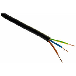 Câble d'alimentation électrique U-1000 R2V 3G2,5mm² noir - 50m Zenitech