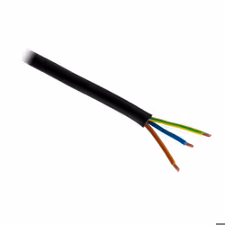 Câble dalimentation électrique U-1000 R2V 3G6mm² noir - 50m - Zenitech