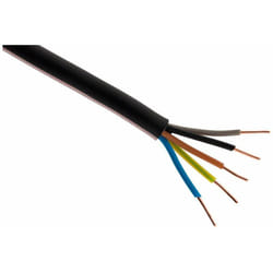Câble d'alimentation électrique U-1000 R2V 5G2,5mm² noir - 100m Zenitech