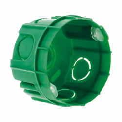 Boîte maçonnerie Ø65x40mm - appareillage vis et griffes + avec vis - Vert - Zenitech