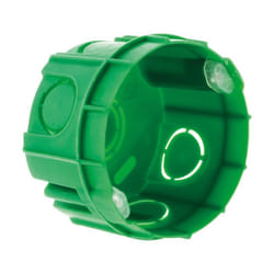 Boîte maçonnerie Ø65x40mm - appareillage vis et griffes + avec vis - Vert - Zenitech