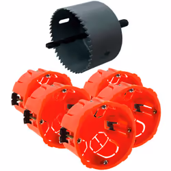 Caractéristiques du lot de 5 boîtes d'encastrement cloison sèche - Zenitech : Modèle : lot de 5 boîtes d'encastrement Pour cl ...