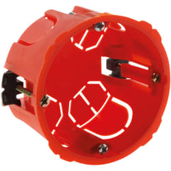 Zenitech - Boîte placo appareillage vis et griffes - Ø67x40mm + vis - Rouge