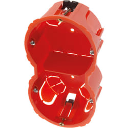 Zenitech - Boîte placo double Verticale Ø65x40mm - Rouge