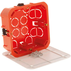 Zenitech - Boîte de dérivation cloison sèche 100x100x40mm - Rouge