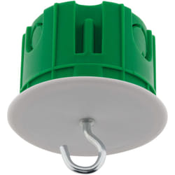 Zenitech - Boîte point de centre murs pleins Ø65mm + crochets suspension - Vert