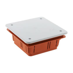 Boîte de dérivation à encastrer 92 x 92 x 45mm - Rouge - Zenitech