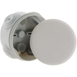 Zenitech - Boîtes de dérivation IP55 - Ø70x35mm - Gris