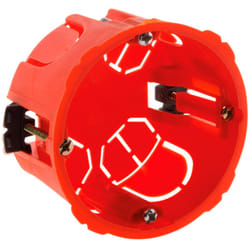 Zenitech - Lot 10 boîtes placo Ø65x40mm appareillage vis et griffes - Rouge