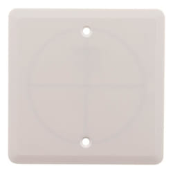 Plaque carrée blanche - NO NAME - 85x85mm - Épaisseur 8mm - Pour boîte dencastrement