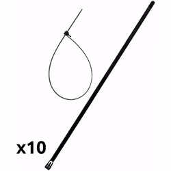 Caractéristiques du lot de colliers réutilisables - 7,6x250mm - noir - Zenitech : Modèle : lot de colliers réutilisables Coul ...