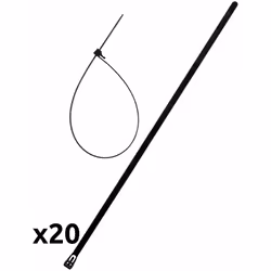 Caractéristiques du lot de colliers réutilisables - 7,6x250mm - noir - Zenitech : Modèle : lot de colliers réutilisables Coul ...