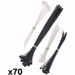 Caractéristiques du lot de 70 colliers réutilisables - noir - Zenitech : Modèle : lot de 70 colliers réutilisables Couleur(s) ...