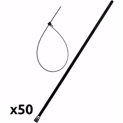 Caractéristiques du lot de colliers réutilisables - 7,6x370mm - noir - Zenitech : Modèle : lot de colliers réutilisables Coul ...