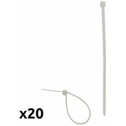 Zenitech - Lot de 20 colliers de câblage 2,5x 150mm Transparents