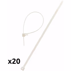 Caractéristiques du lot de colliers de câblage 140mm - transparent - Zenitech : Modèle : lot de colliers de câblage Couleur(s ...