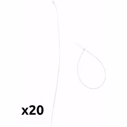 Caractéristiques du lot de 20 colliers de câblage 3.6x200mm - Zenitech : Modèle : lot de 20 colliers de câblage Couleur(s) : ...