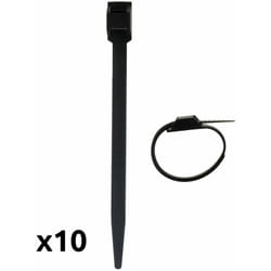 Zenitech - Lot de 10 colliers de câblage 6x114mm - Noir