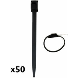 Lot de 50 colliers de câblage 6x114mm - Noir - Zenitech