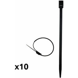 Zenitech - Lot de 10 colliers de câblage 6x 175mm - Noir