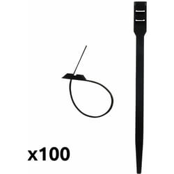 Zenitech - Lot de 100 colliers de câblage 6x 175mm - Noir