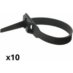 Zenitech - Lot de 10 colliers de câblage 9x 180mm - Noir