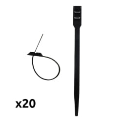 Zenitech Colliers Câblage 9x180mm - Noir