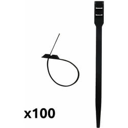 Lot de 100 colliers de câblage 9x 180mm - Noir - Zenitech