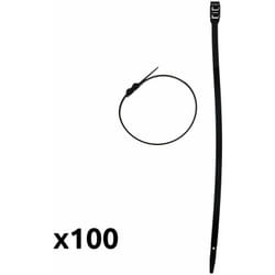 Zenitech - Lot de 100 colliers de câblage 9x 260mm - Noir