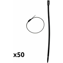 Zenitech - Lot de 50 colliers de câblage 9x 350mm - Noir