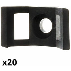 Zenitech - Lot de 20 embases à visser - Noir