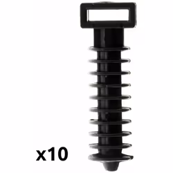 Caractéristiques des embases à chevilles - noir - Zenitech : Modèle : lot embases à chevilles Couleur(s) : noir Permet de fix ...