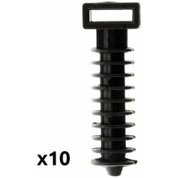 Zenitech - Lot de 10 embases Noires pour chevilles