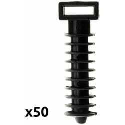 Lot de 50 embases Noires pour chevilles - Zenitech
