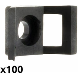Zenitech - Lot de 100 embases à visser - Noir