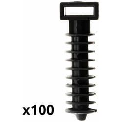 Zenitech - Lot de 100 embases Noires pour chevilles