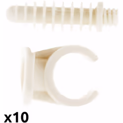 Caractéristiques du lot de 10 clips avec chevilles - Zenitech : Modèle : lot de 10 clips avec chevilles Couleur(s) : blanc ou ...