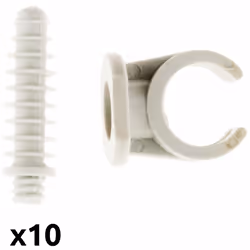 Description générale Le lot de 10 clips avec chevilles est conçu pour une fixation solide et durable de câbles et conduits. D ...