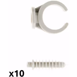 Caractéristiques du lot de 10 clips avec chevilles - Zenitech : Modèle : lot de 10 clips avec chevilles Couleur(s) : blanc ou ...
